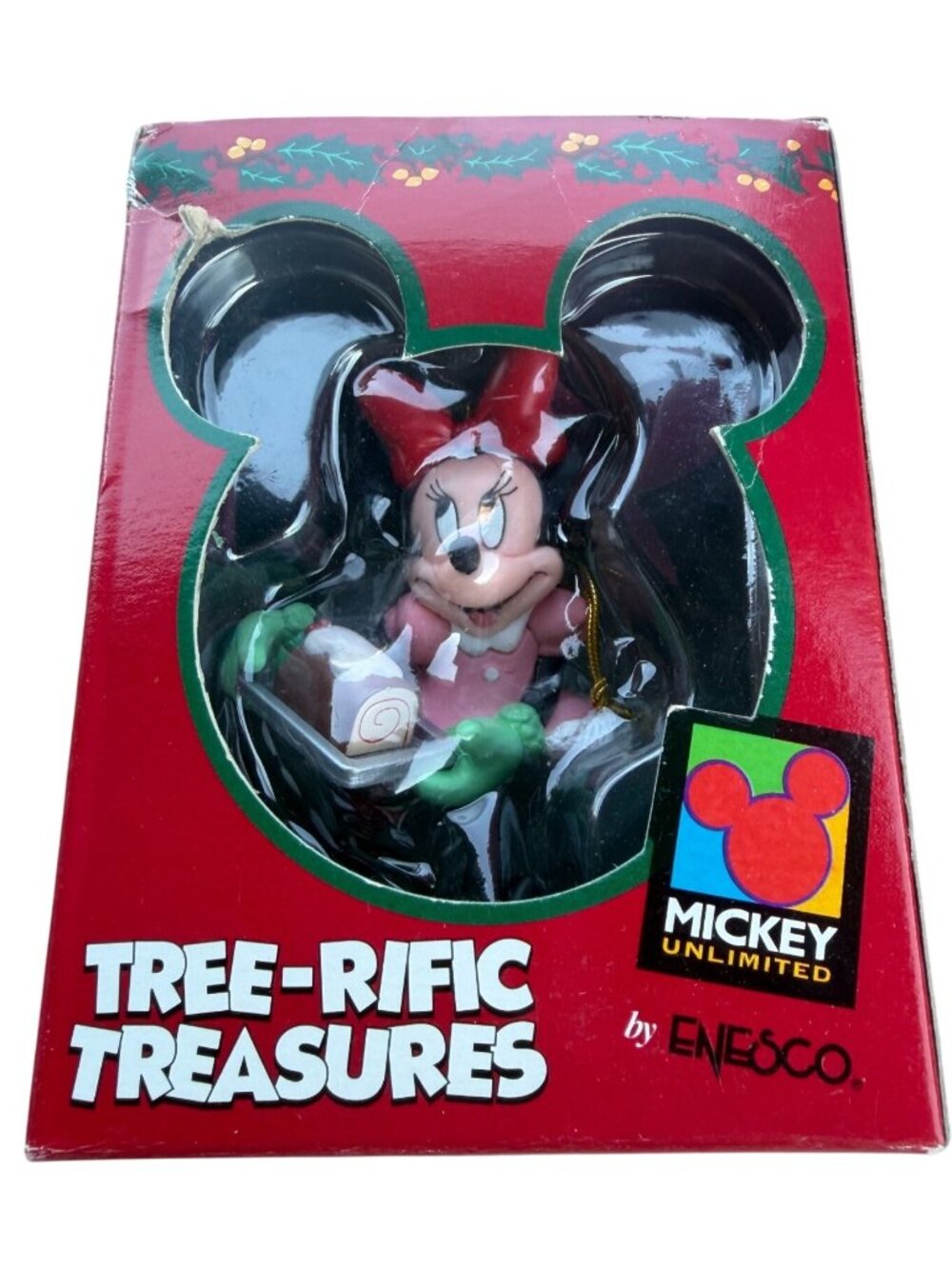 Disney Enesco Tree-rific Treasures Minnie Mouse w/Baking Roll Ornament (READ)